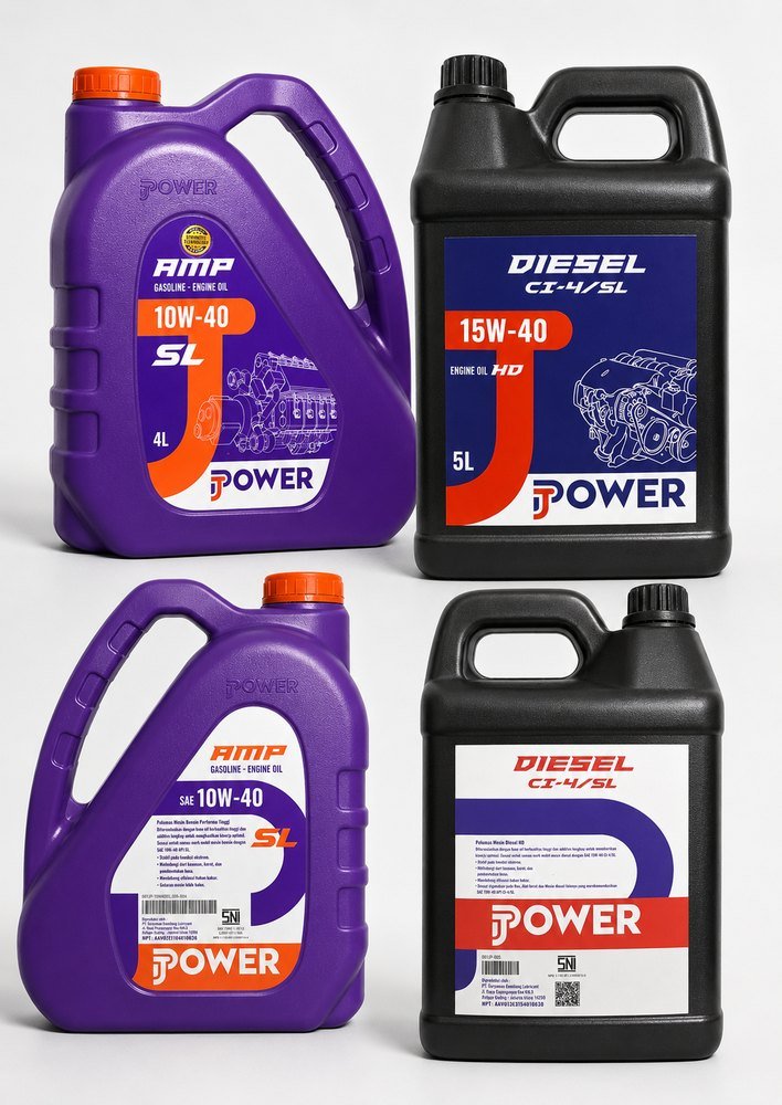 Produk JPOWER: AMP 10W-40 SL dan Diesel 15W-40 CI-4/SL